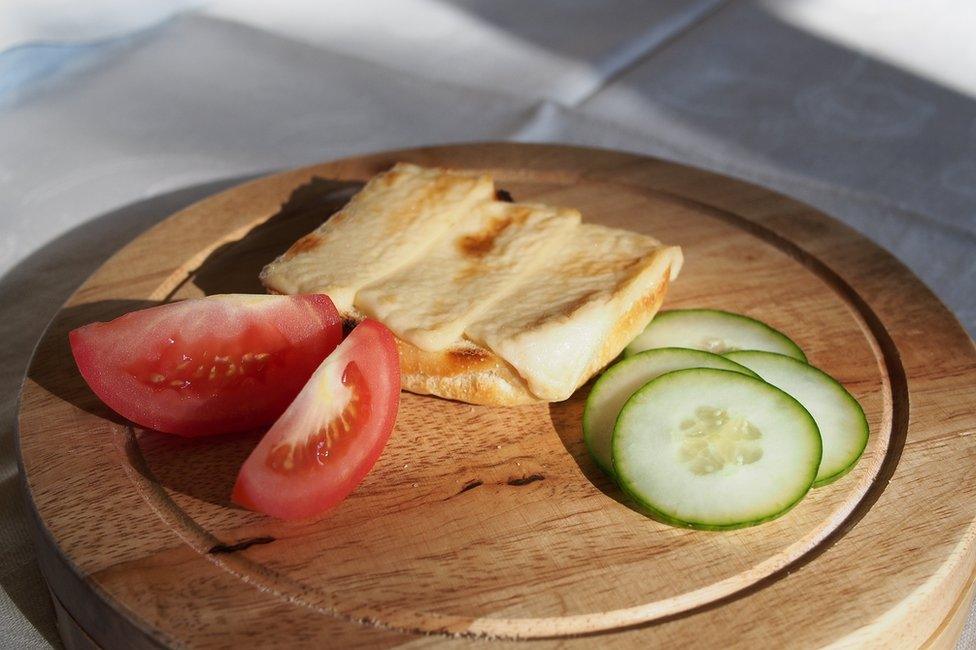 Cheese from Peas on toast