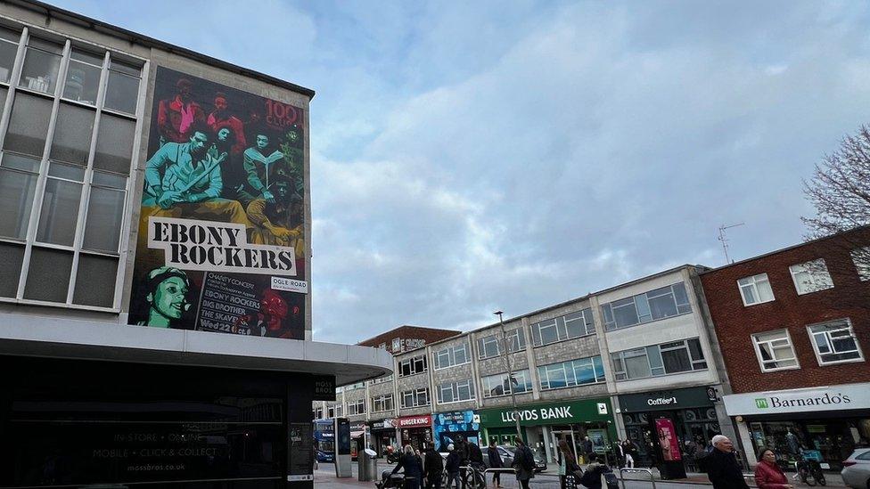 The Ebony Rockers mural in Southampton