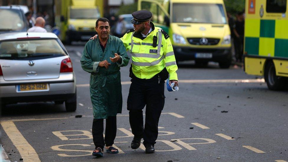 Man with policeman