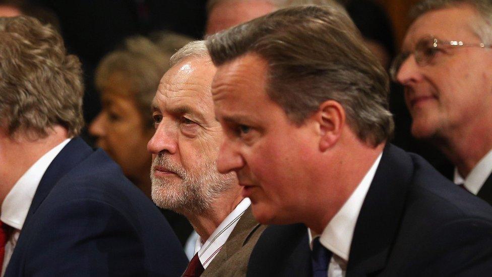 Jeremy Corbyn and David Cameron