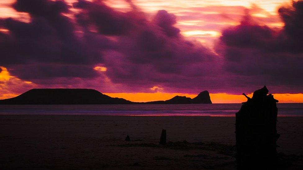 Worm's Head at Rhossili was snapped by Richard Bertin from Barry