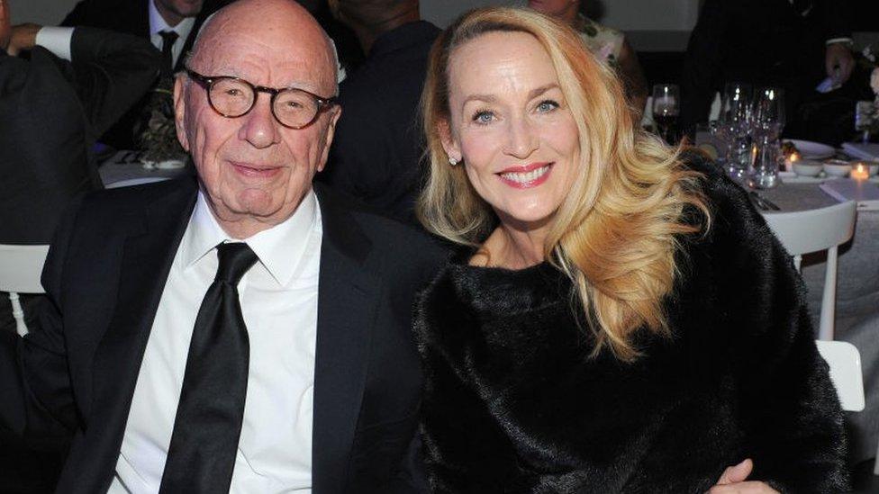 Rupert Murdoch and Jerry Hall