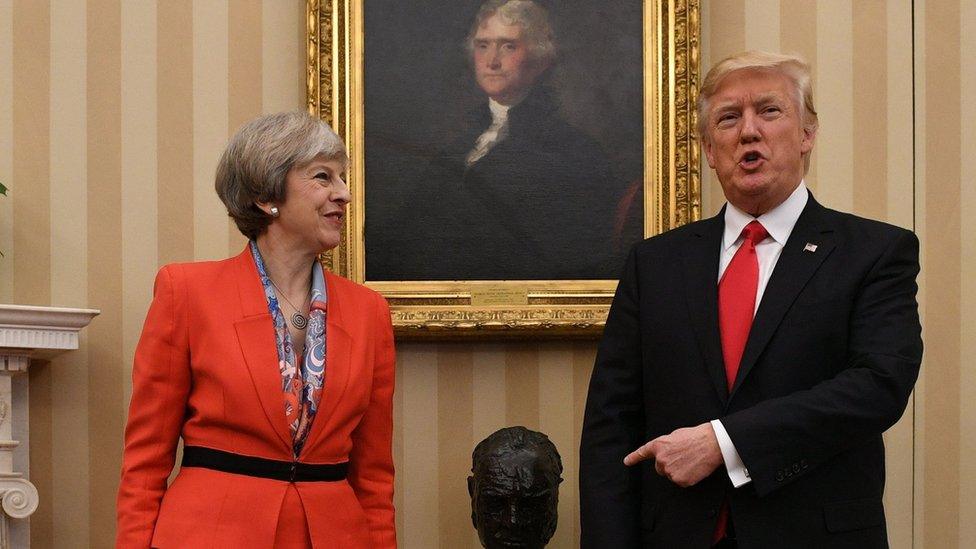 Theresa May and Donald Trump