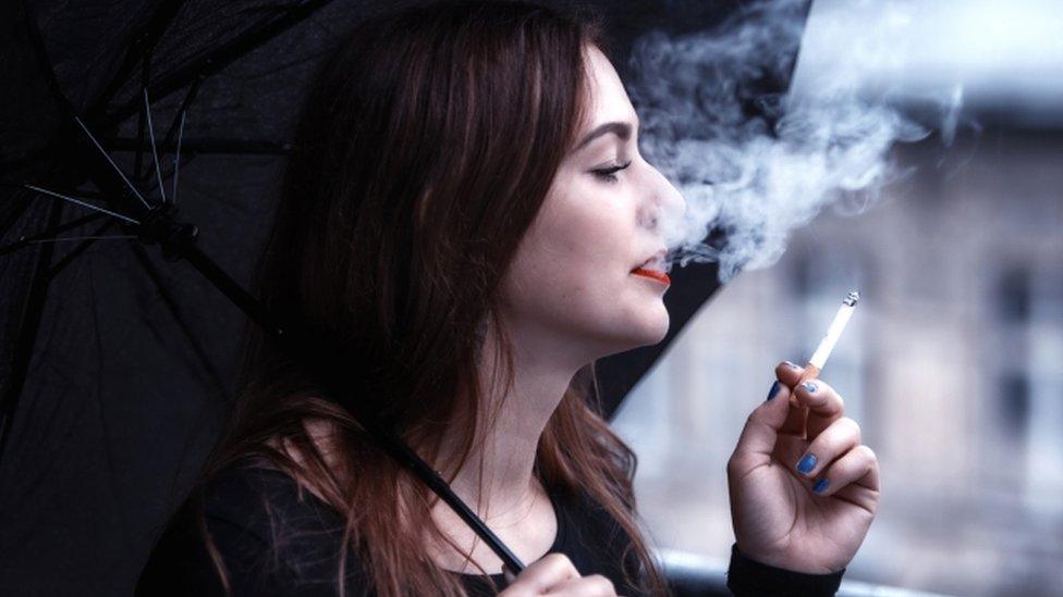 Woman smoking