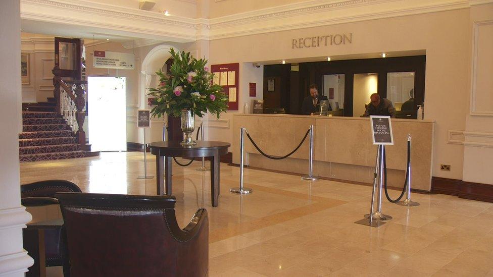 Reception area of Slieve Donard Resort and Spa