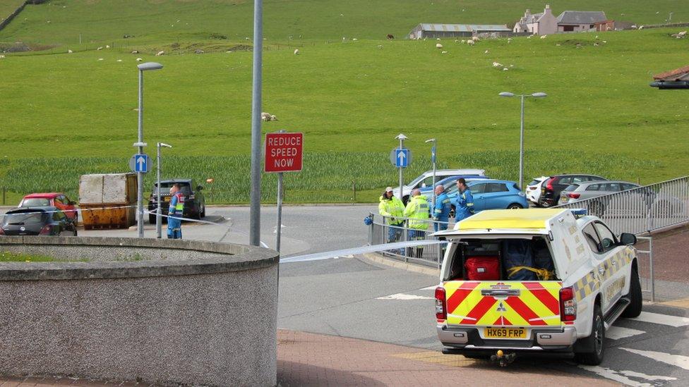 Coastguard at Scalloway Primary School