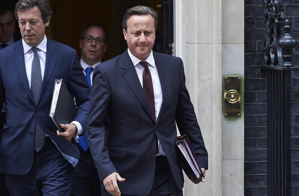 David Cameron outside Downing Street