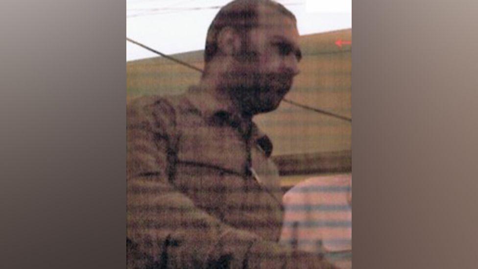 Blurred CCTV image of Ibrahim Awad al-Badri, later known as al-Baghdadi, taken in 2003 