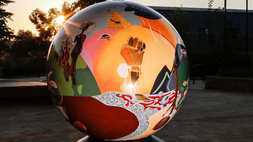 Mother Africa globe