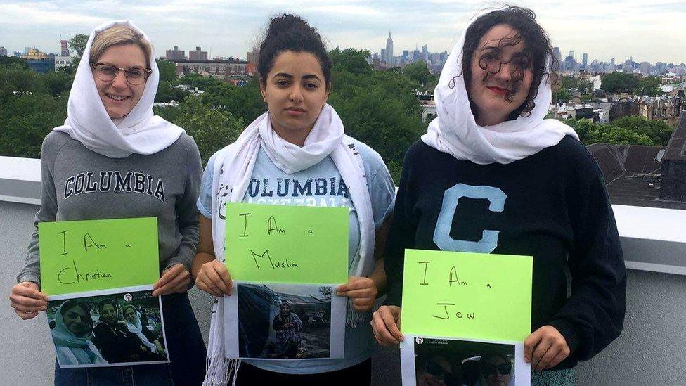 Campaign supporters from Columbia University