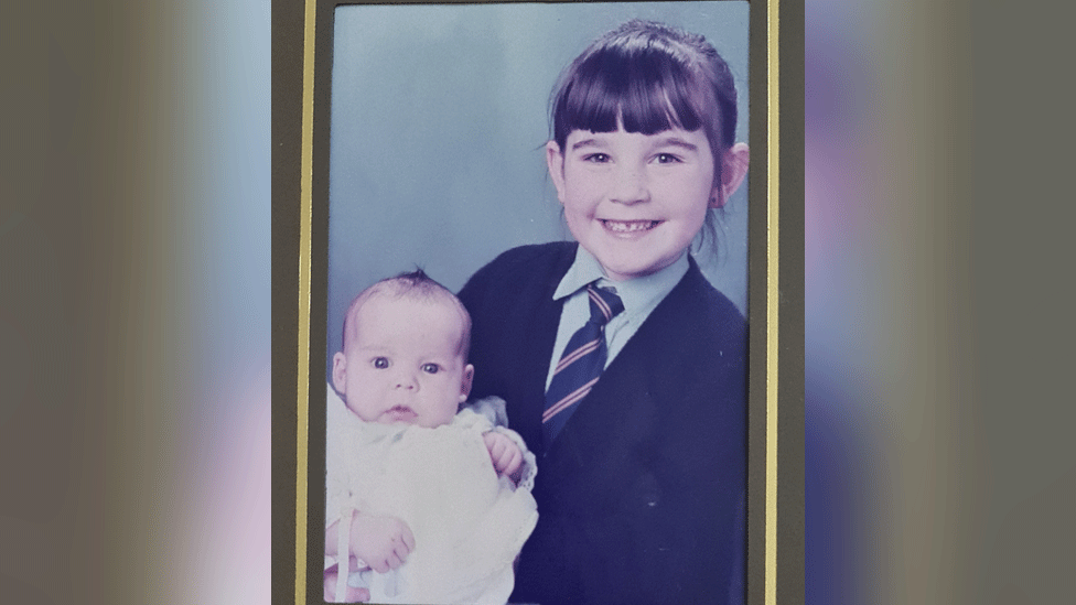 Collette Gallacher and baby sister Lauren