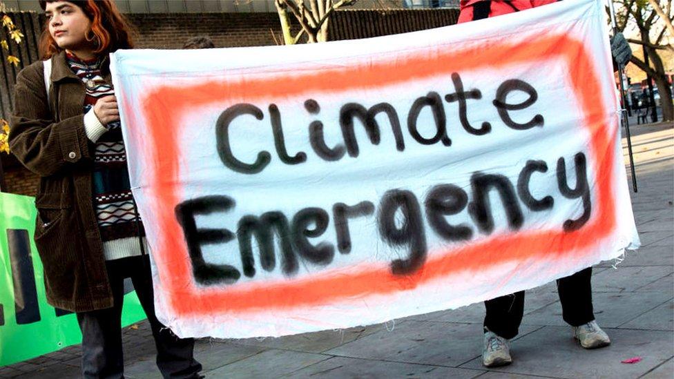 Climate strike banner