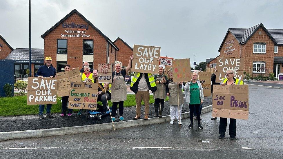 Protest at Cushy Cow Lane development