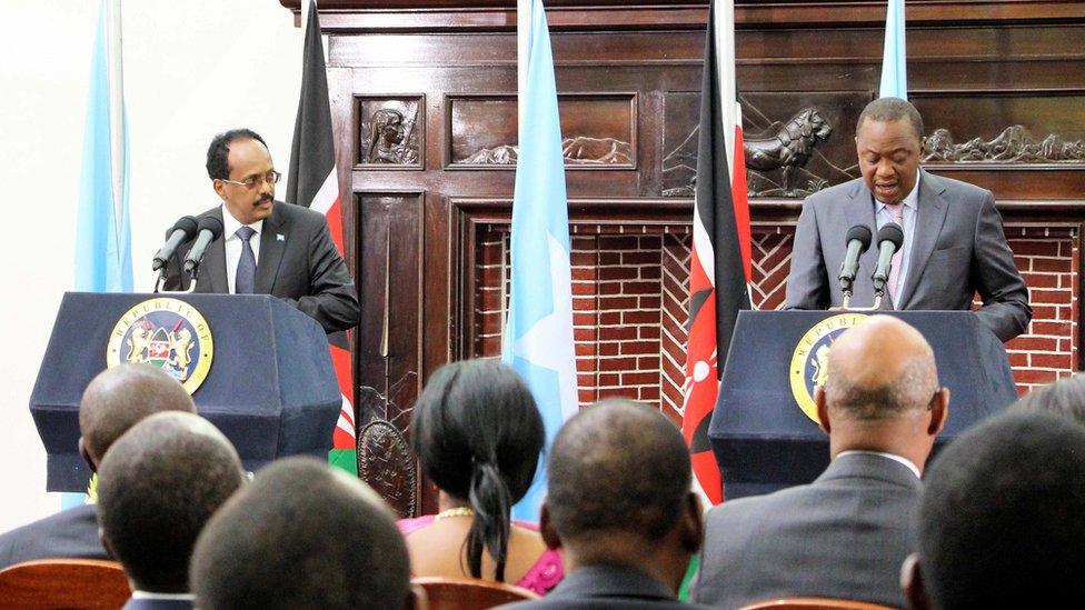 Somalia and Kenya presidents Mohamed Farmajo and Uhuru Kenyatta