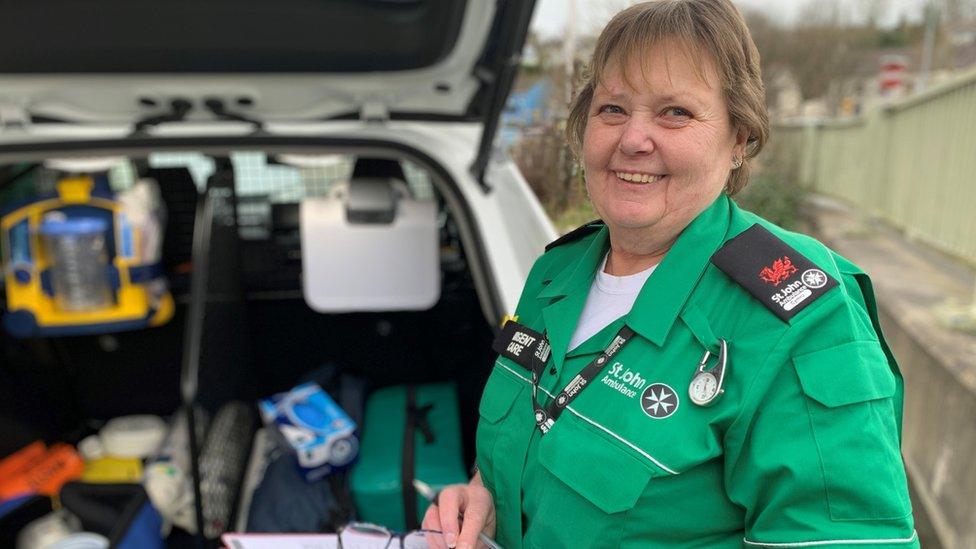 Janice John, a St John Ambulance falls assistant