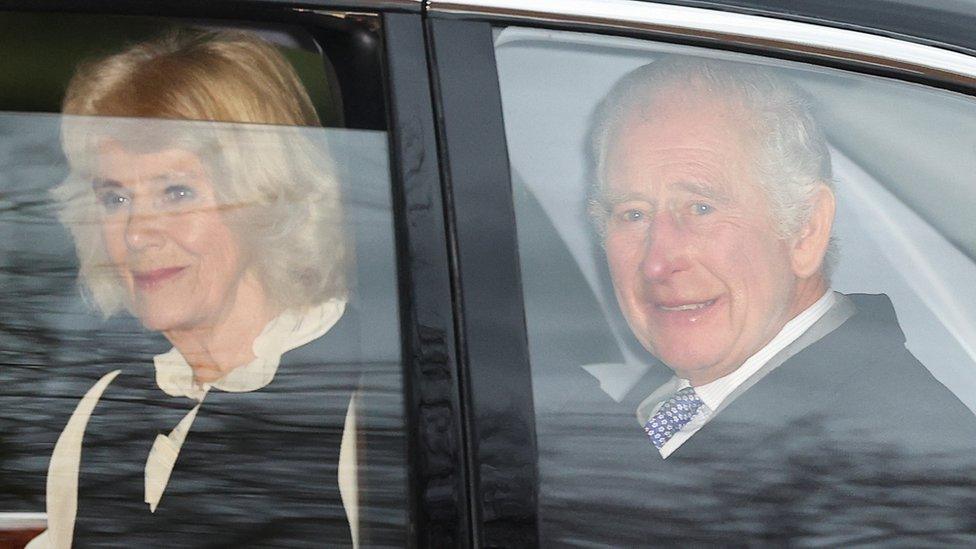 King Charles and Queen Camilla leave Clarence House