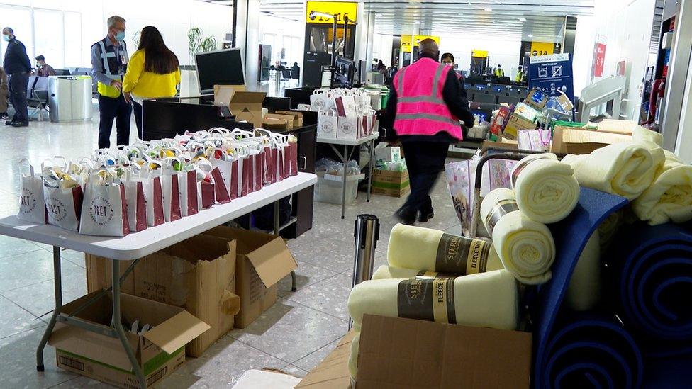 Care packages at Heathrow