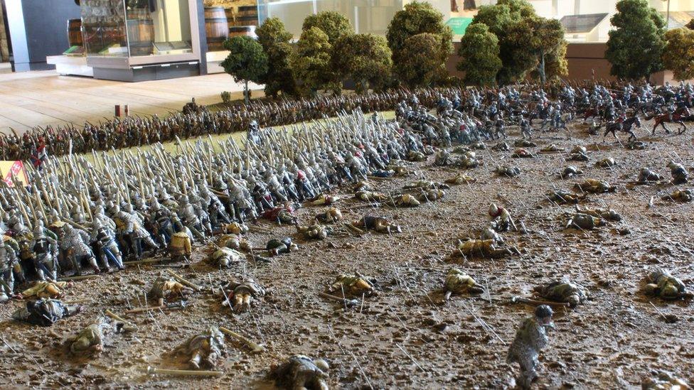 Model of Agincourt archers