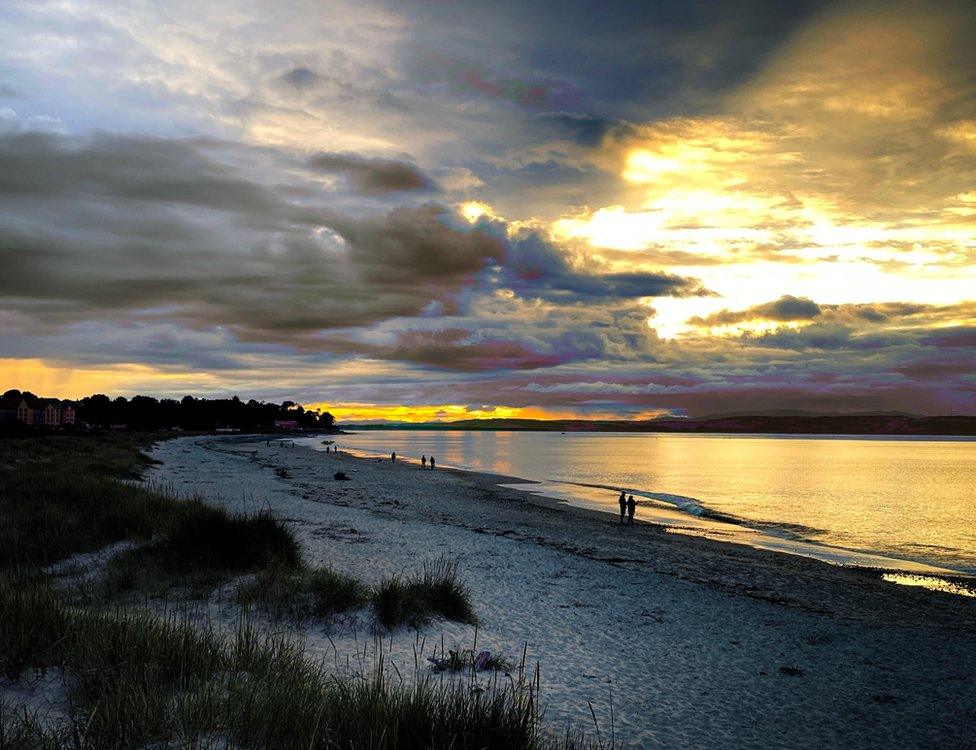 Sunset on beach