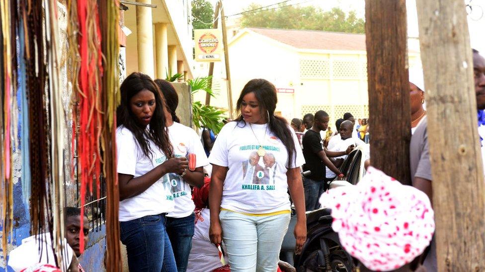 Supporters of jailed Dakar mayor Khalifa Sall