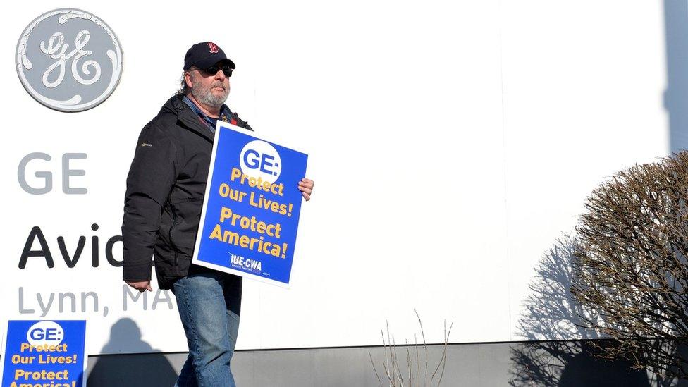 GE Aviation worker protest