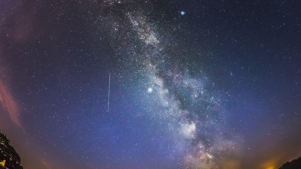 Night sky over Powys