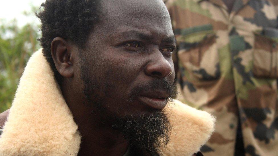 Former Pastor Frederic "Ntumi" Bitsangou, a former leader of the Ninja rebels, in the southeastern Congolese town of Kinkala in June 2007.