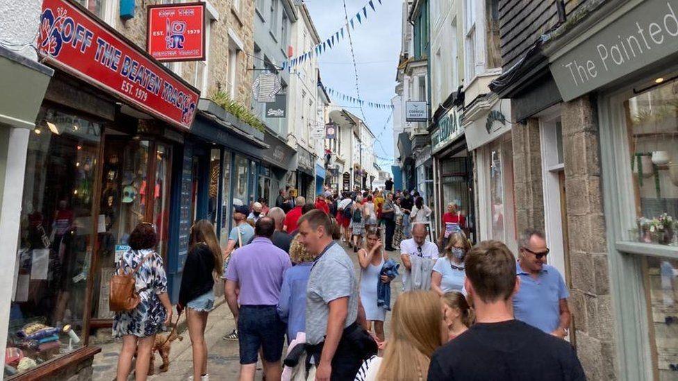 Crowd in St Ives