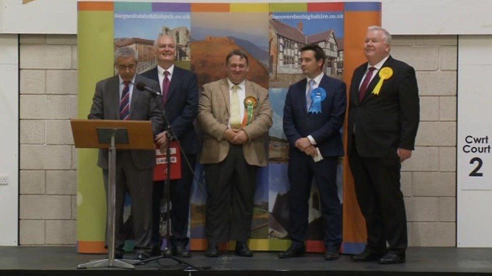 The results are announced in Vale of Clwyd