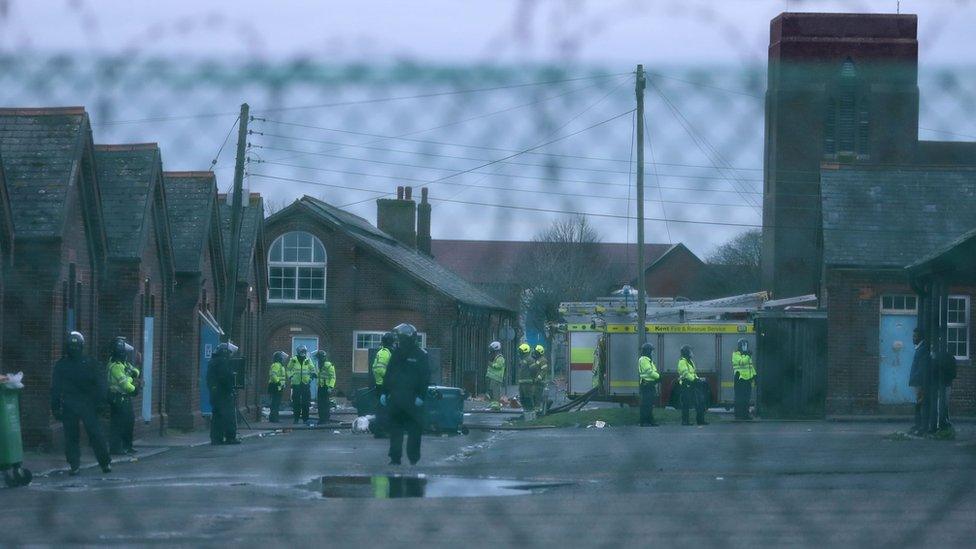 Emergency services at Napier Barracks