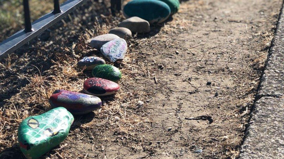 Snake made of rocks