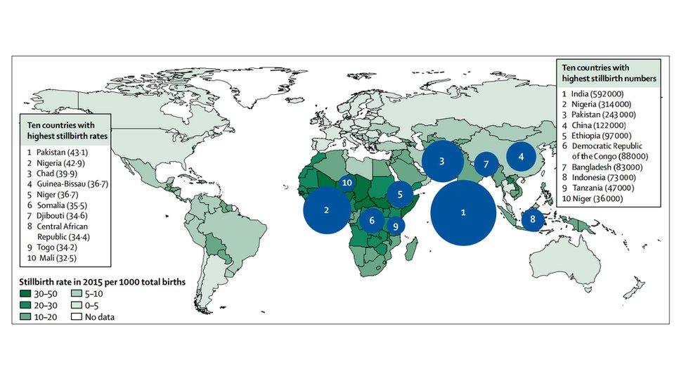 Map of stillbirth rate