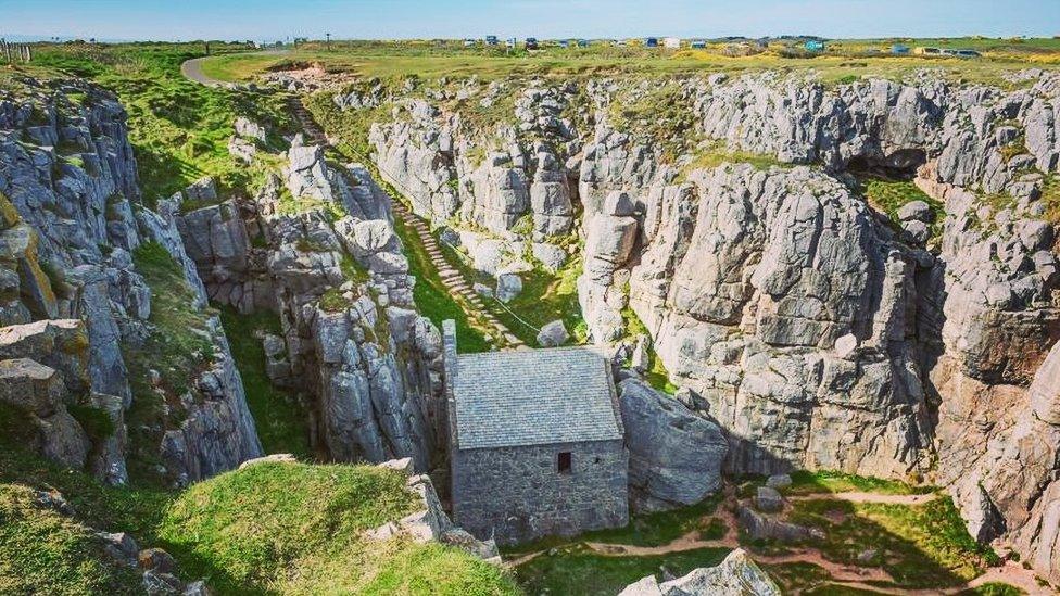 St Govan's Chapel.