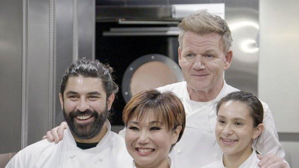 Eddie Scott with Gordon Ramsey, Pookie Tredell and Radha Kaushal-Bolland