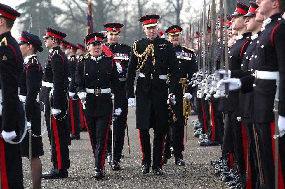 Duke of Cambridge inspects cadets in December last year