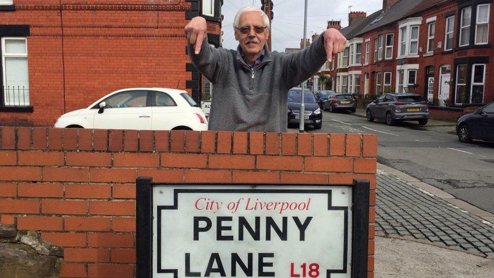 Councillor Richard Kemp in Penny Lane