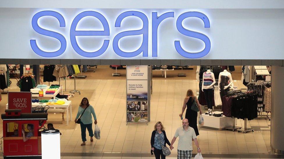 Sears store with shoppers