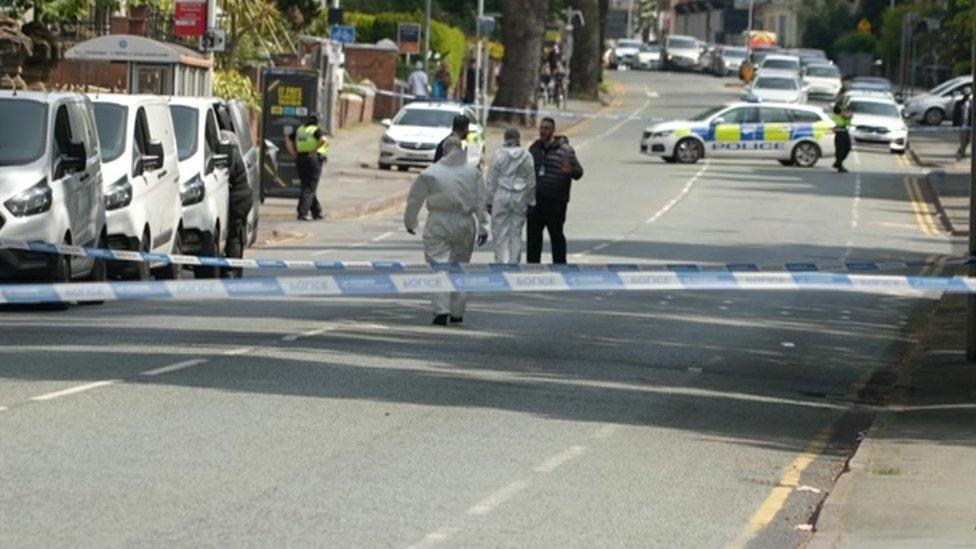 A cordon between Haden Hill and Clark Road in Wolverhampton