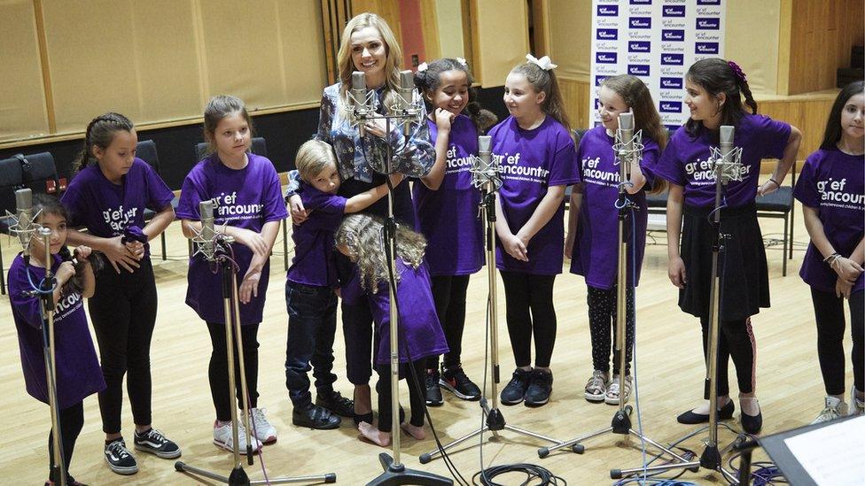 Katherine Jenkins with the Grief Encounter Children's Choir