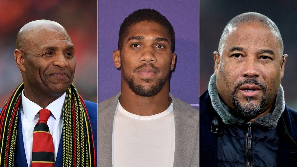 Luther Blissett, Anthony Joshua and John Barnes