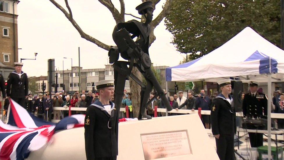 A statue in honour of Able Seaman Albert McKenzie