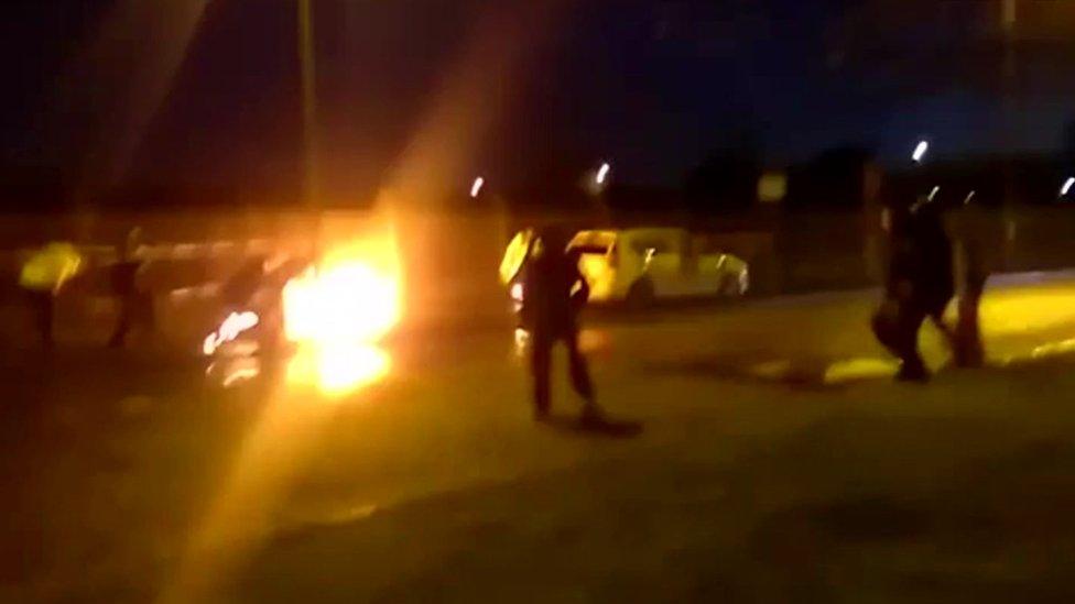 Petrol bomb attack