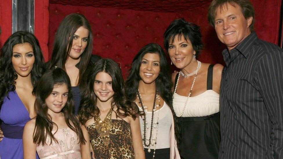 Kim, Kylie, Khloe, Kendall, Kourney, Kris and Caitlyn.