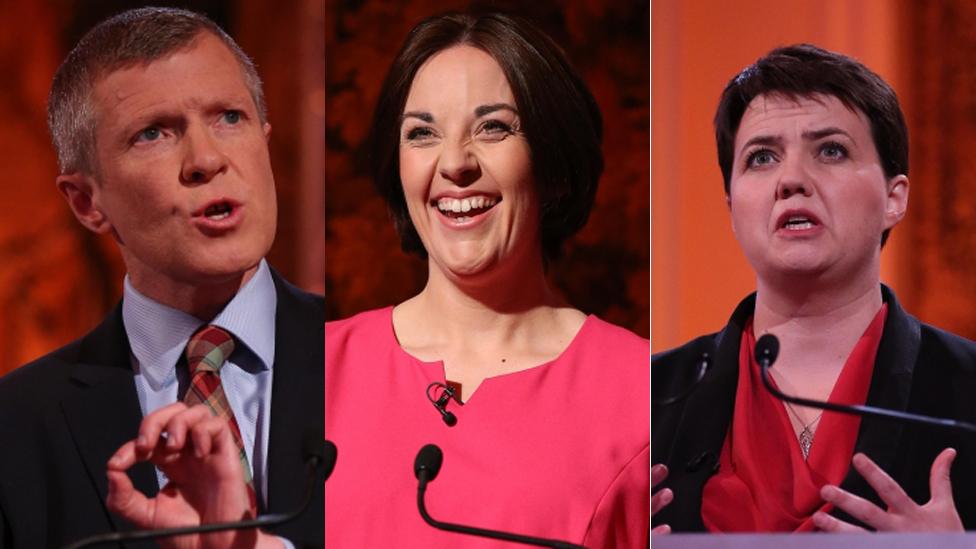 willie rennie, kezia dugdale and ruth davidson