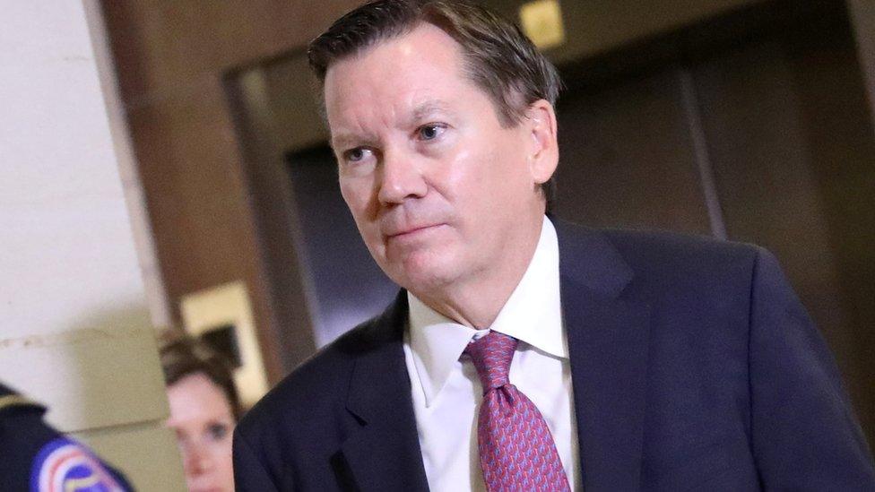 Michael Atkinson arrives to testify at a House Intelligence Committee closed-door hearing on a whistleblower complaint about President Trump's dealings with Ukraine, in Washington, October 4, 2019