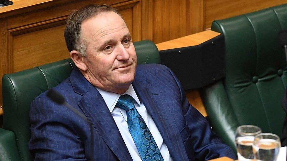 Outgoing New Zealand PM John Key in parliament. 6 Dec 2016