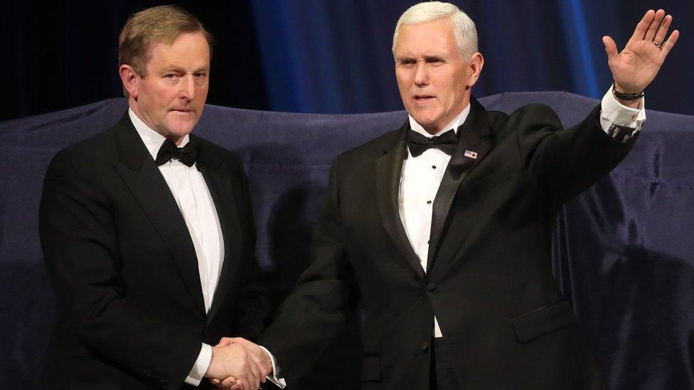 Enda Kenny and Mike Pence