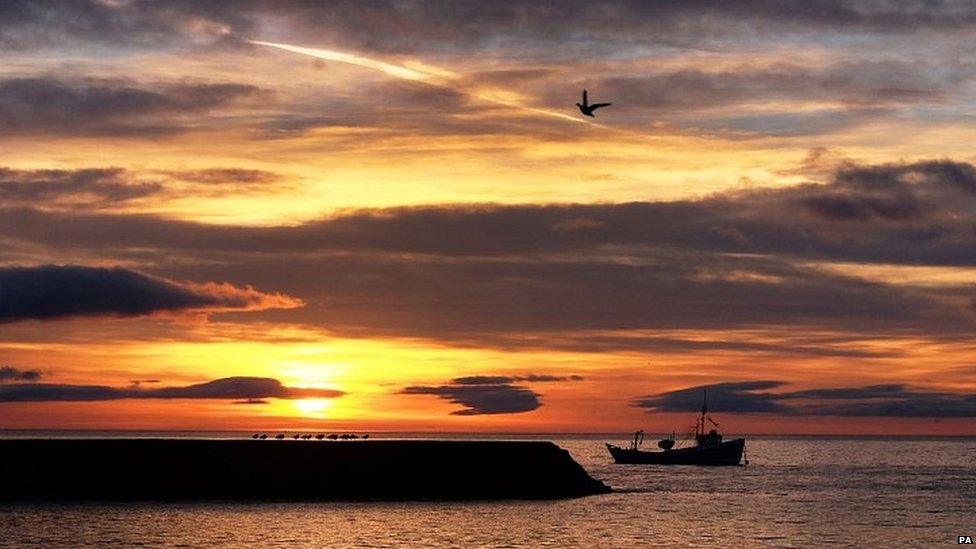 Fishing boat off the coast of North Tyneside