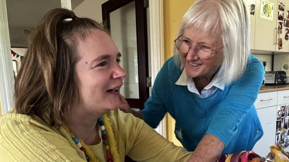 Trish Gange with her daughter Katie