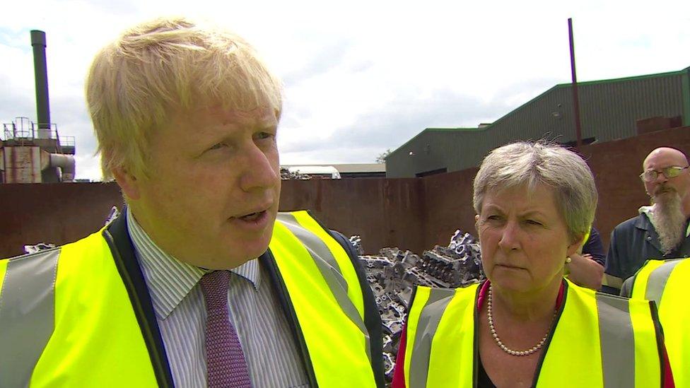 Boris Johnson and fellow Leave campaigner Gisela Stuart